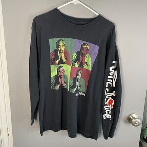Poetic Justice Mens L Long Sleeve Tupac Shakur 2Pac T-Shirt **READ**